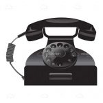 Retro Telephone in Black